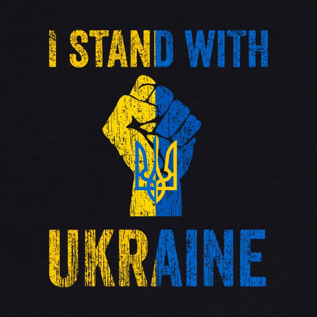 Support Ukraine I Stand With Ukraine Ukrainian Flag by DUC3a7